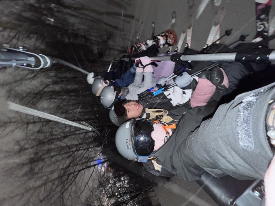 Skiing with friends at Blue Mountain