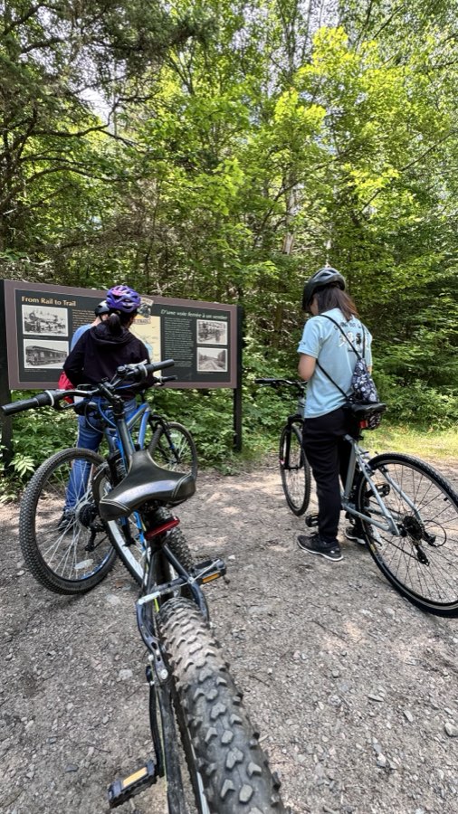 On a biking trail at Bruce Peninsula