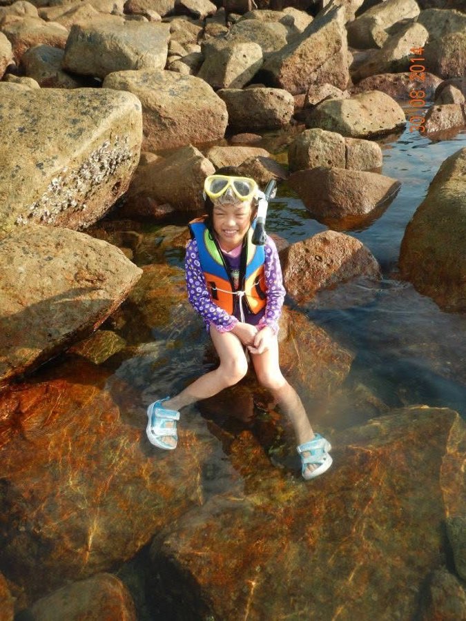Me as a kid snorkelling in Hong Kong