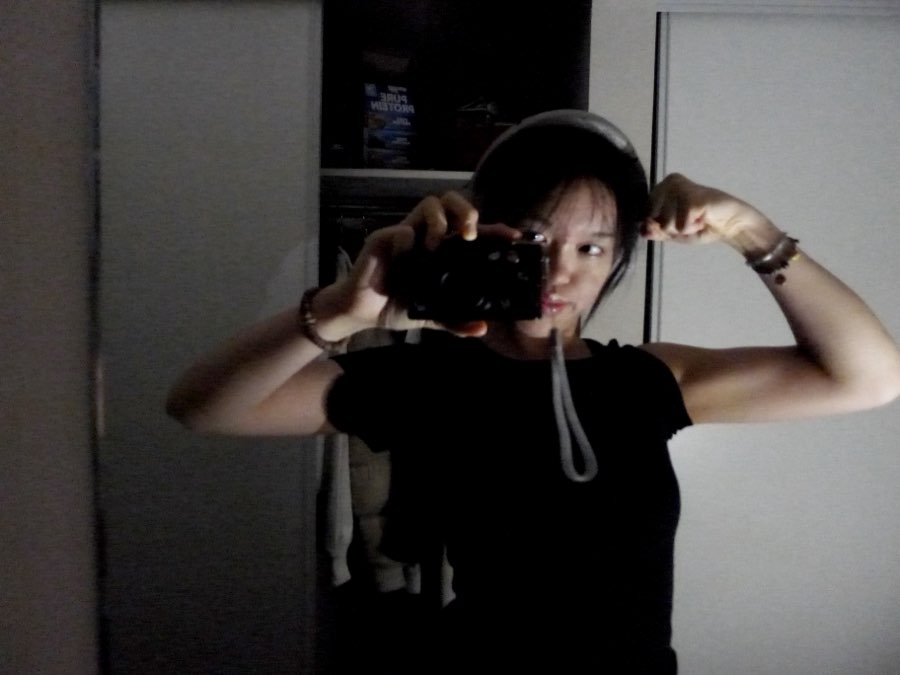 Flexing after a gym session