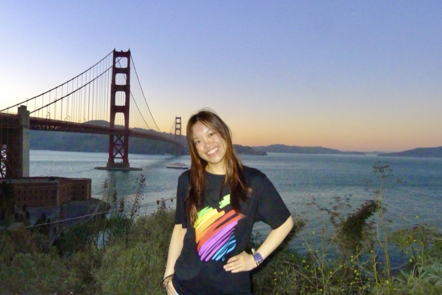 In front of the Golden Gate Bridge in San Francisco
